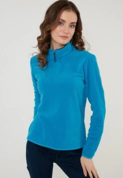 LELA Slim Fit - Fleece Trui - Turquoise -Lela 51e8656208014b93baf5d8e24dec17a5