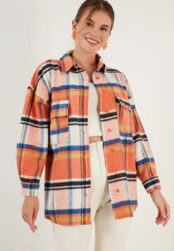 LELA Overhemdblouse - Orange Color -Lela 555631da87c04c399382ce9e81d2d7f1