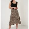 LELA Midi- A-Lijn Rok - Leopard -Lela 565a2f9477ad4866a07ddcae5b2ca454
