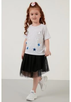 LELA Regular Fit - A-Lijn Rok - Grey Melange -Lela 585f4e3501664def8c8782eff14bd9de