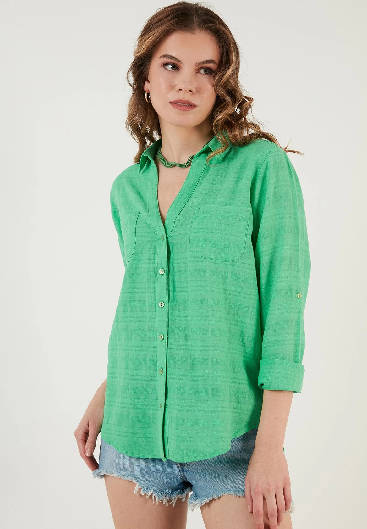 LELA Regular Fit - Overhemdblouse - Benetton Color 6 LELA Regular Fit - Overhemdblouse - Benetton Color - Afbeelding 4