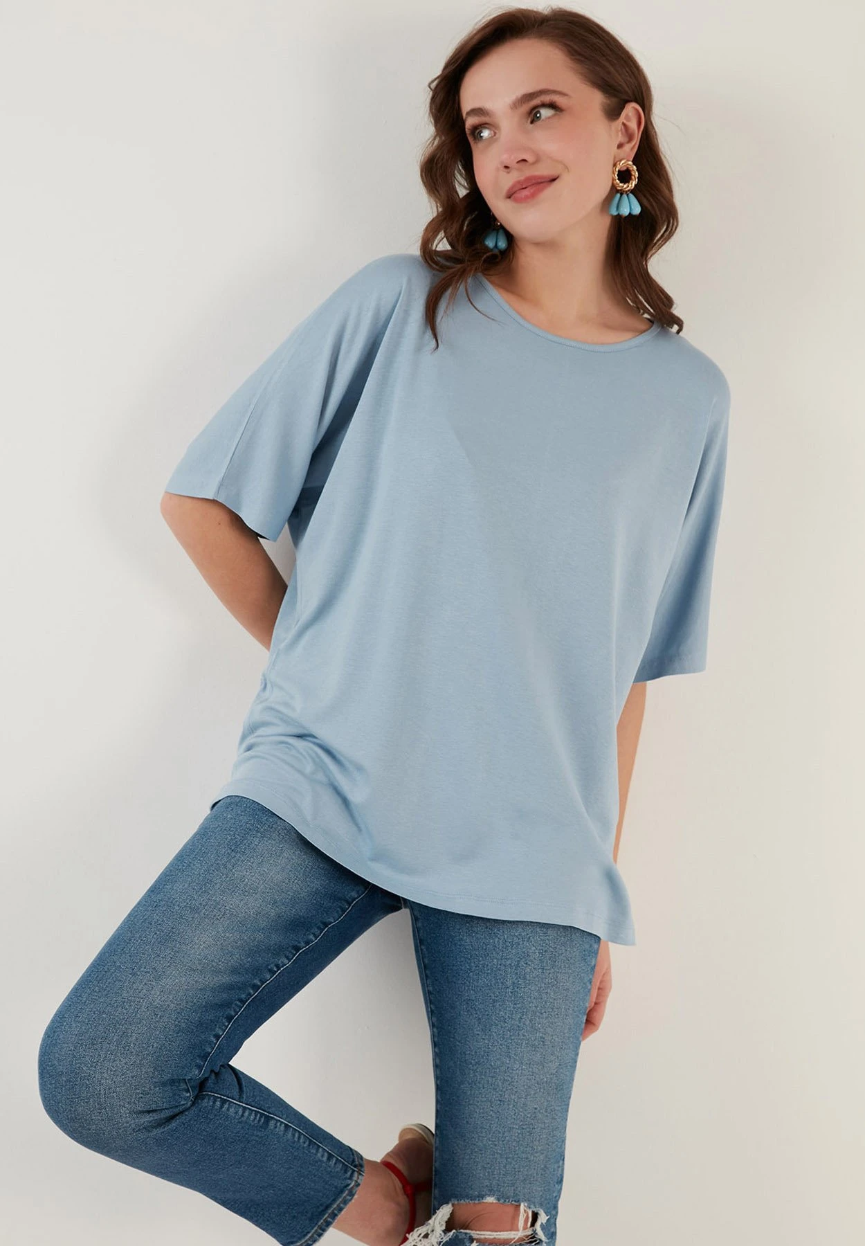 LELA Loose Fit - Blouse - Baby Blue 8 LELA Loose Fit - Blouse - Baby Blue - Afbeelding 6