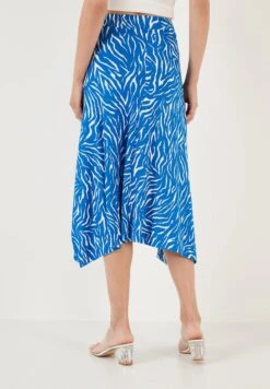 LELA Midi- A-Lijn Rok - Blue -Lela 59e631859d1d4ec291478e380e745a3b