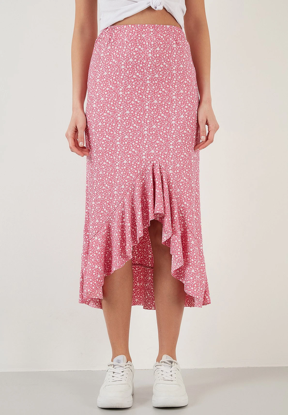 LELA Midi - A-Lijn Rok - Fuchsia 3 LELA Midi - A-Lijn Rok - Fuchsia