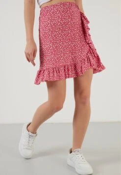 LELA High Waist - Wikkelrok - Fuchsia -Lela 5ce5fbe835464c01980a9f86692b4952