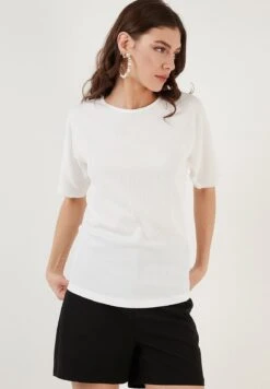 LELA Regular Fit - T-Shirt Basic - Ecru