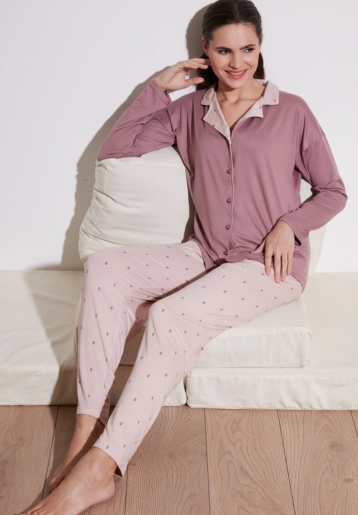 LELA Soft Touch - Pyjama - Powder Pink 8 LELA Soft Touch - Pyjama - Powder Pink - Afbeelding 6