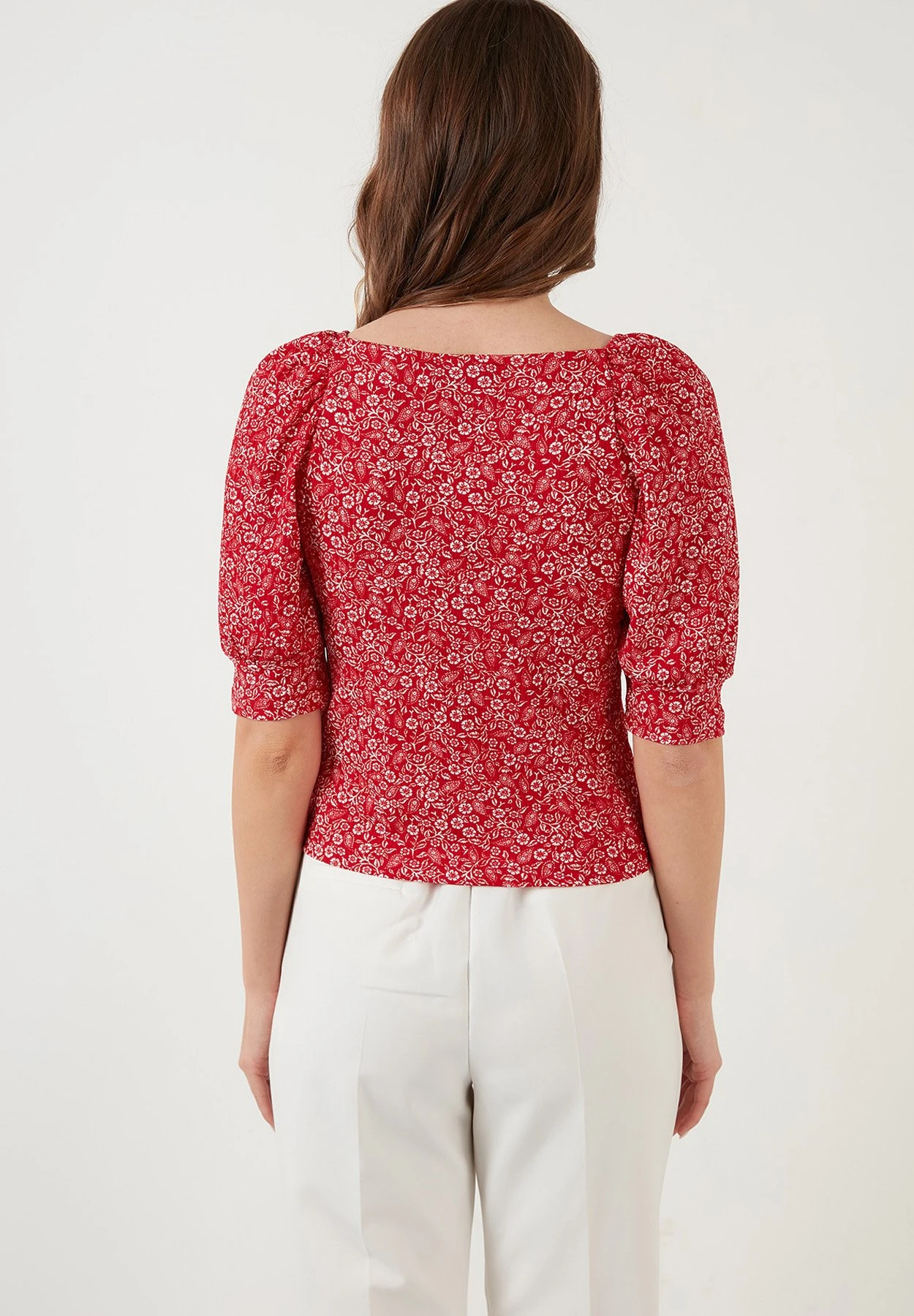 LELA Slim Fit - Blouse - Red 5 LELA Slim Fit - Blouse - Red - Afbeelding 3
