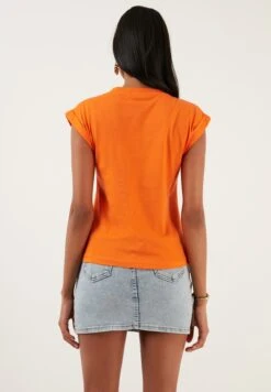 LELA Basic - T-Shirt Basic - Orange -Lela 5f89ecbd3db74c00a8e8f2e176ccad2a
