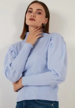 LELA Regular Fit - Trui - Blue -Lela 5fb00c02fddf42648bcdbd120111c0ec