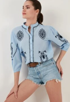 LELA Regular Fit - Overhemdblouse - Baby Blue D Blue -Lela 5ff0d64849874863980aab448f5d1014