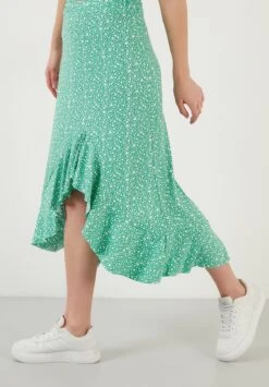 LELA Midi - A-Lijn Rok - Benetton Color -Lela 61dfafec51fd404ea6060393e3bcce8b