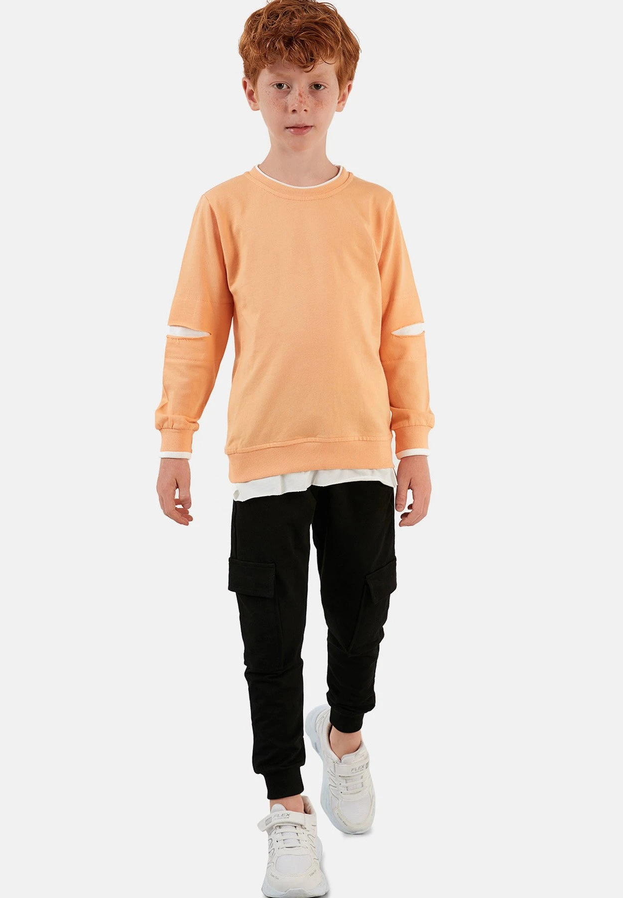 LELA Set Regular Fit - Sweater - Orange 4 LELA Set Regular Fit - Sweater - Orange - Afbeelding 2