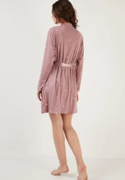 LELA Soft Touch - Nachtjapon - Dusty Rose -Lela 63c25fc71dce4ecfa63582813e92f2a9