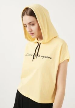 LELA Slim Fit - Hoodie - Yellow -Lela 65eaaac06f1544f8b9470c6d64c28e06