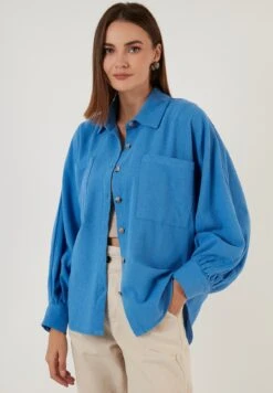 LELA Overhemdblouse - Blue -Lela 678ad13a70294308888d4c286b23d4a5