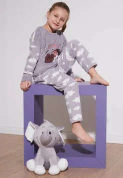 LELA Regular Fit Set - Pyjama - Grey