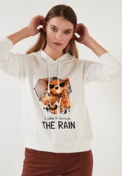 LELA Regular Fit - Hoodie - White -Lela 67e0a7b3b9ba4d669b3b1efdcf666c0a