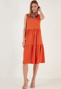 LELA Regular Fit - Jurk - Orange 13 LELA Regular Fit - Jurk - Orange -Lela 6b7bbc1b9521412b8f47702e40c4ab9d