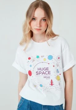 LELA T-Shirt Print - White