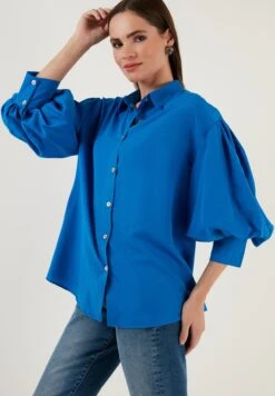 LELA Loose Fit - Overhemdblouse - Royal Blue 12 LELA Loose Fit - Overhemdblouse - Royal Blue -Lela 728d0601319247b8965d8bf12f59782b