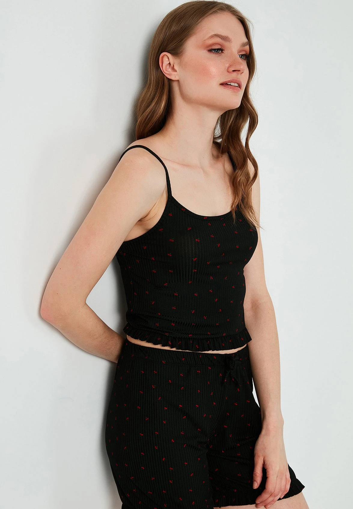 LELA Pyjama - Black-Red 7 LELA Pyjama - Black-Red - Afbeelding 5