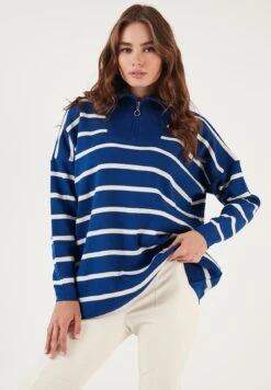 LELA Trui - Royal Blue/Light Stone -Lela 7754cc8ac7424f6986f2823e553c8b00