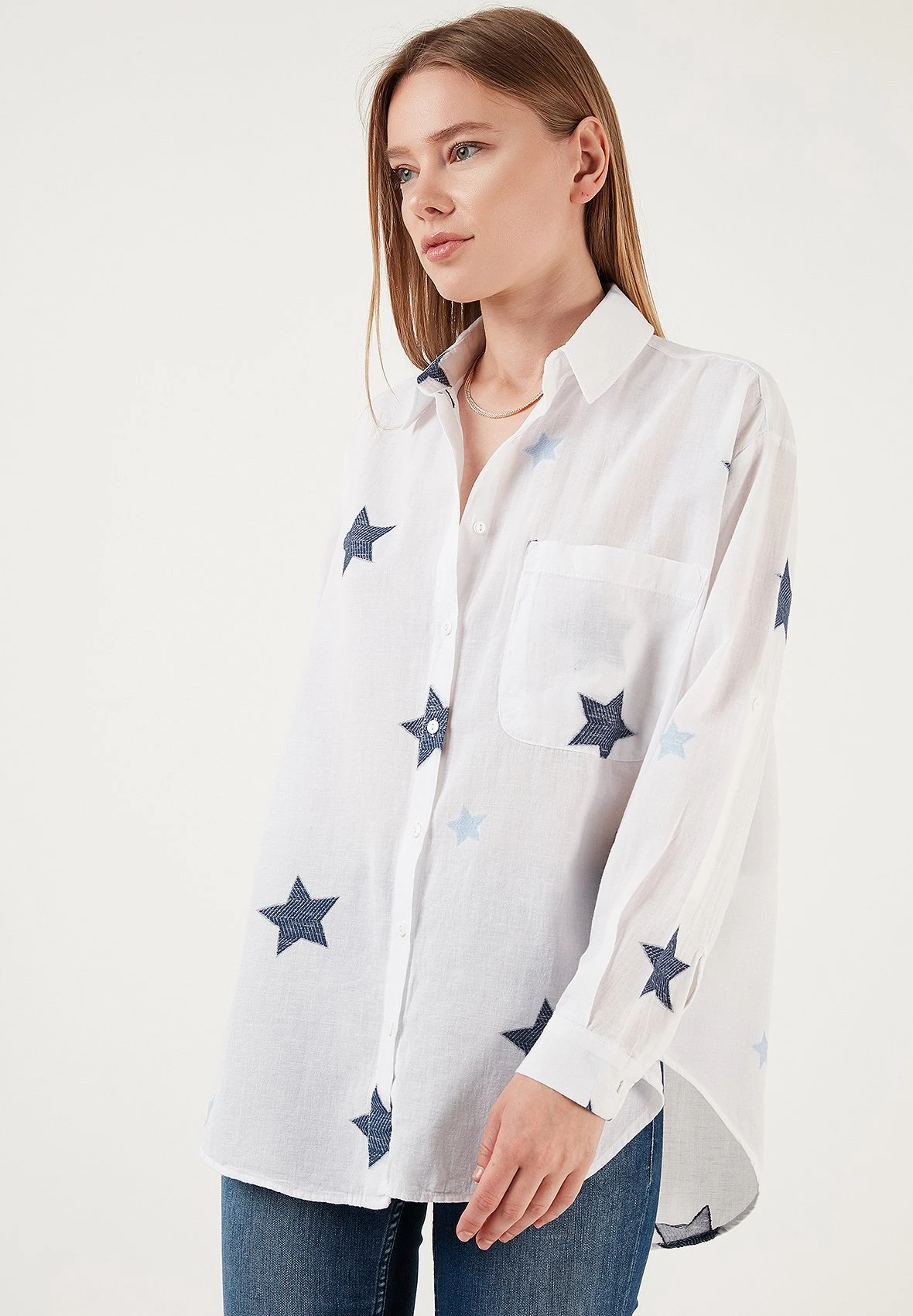 LELA Loose Fit - Overhemdblouse - Dark Blue 7 LELA Loose Fit - Overhemdblouse - Dark Blue - Afbeelding 5