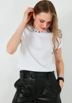 LELA Regular Fit - T-Shirt Print - White