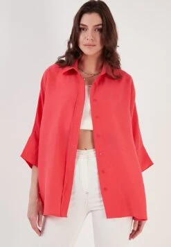 LELA Overhemdblouse - Coral -Lela 7e1d55fa24d74531950fe466ed3e2da5