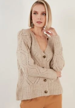 LELA Regular Fit - Vest - Beige -Lela 84175d2c46e54622802c6394a33a5bb0