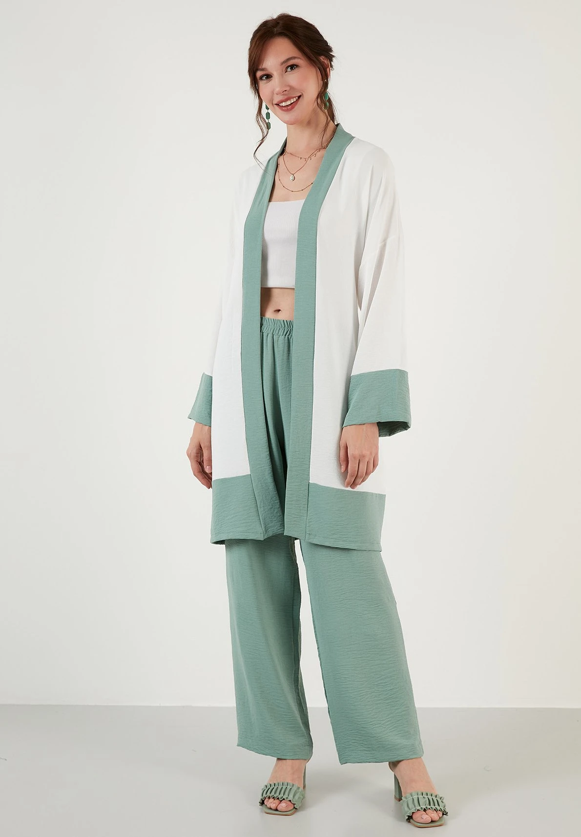 LELA Two Piece Set - Regular Fit - Halflange Jas - Mint 3 LELA Two Piece Set - Regular Fit - Halflange Jas - Mint