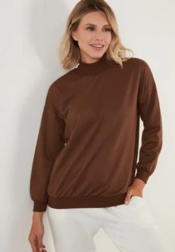 LELA Regular Fit - Sweater - Brown -Lela 89b0c992f33b405b92b0140cc9359029