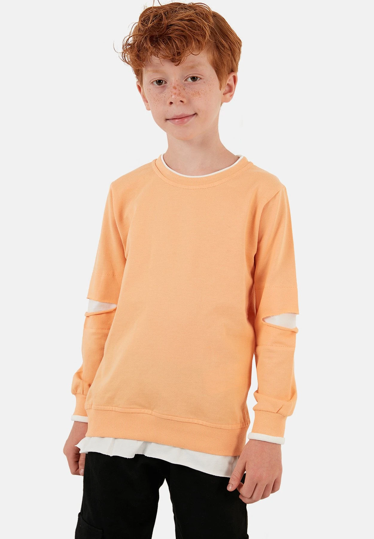 LELA Set Regular Fit - Sweater - Orange 6 LELA Set Regular Fit - Sweater - Orange - Afbeelding 4