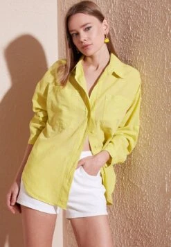 LELA Loose Fit - Overhemdblouse - Yellow -Lela 8a3ff7a7b52e41fea828cd08625ac19b