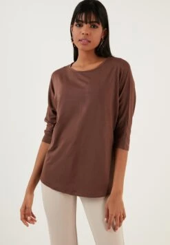 LELA Crew Neck- Longsleeve - Brown
