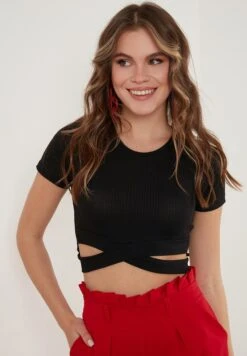 LELA Slim Fit- T-Shirt Print - Black 11 LELA Slim Fit- T-Shirt Print - Black -Lela 8d75eb6e842e424897307554d6dd7225