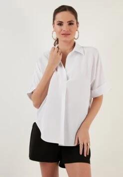 LELA Loose Fit - Blouse - White -Lela 90254ec0868f4944b75201e2d8e76c3d