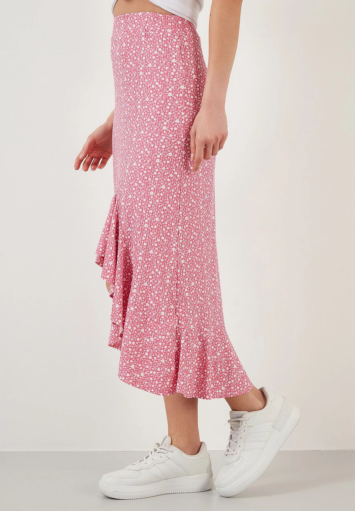 LELA Midi - A-Lijn Rok - Fuchsia 5 LELA Midi - A-Lijn Rok - Fuchsia - Afbeelding 3