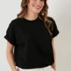 LELA Crew Neck- T-Shirt Basic - Black 1 LELA Crew Neck- T-Shirt Basic - Black -Lela 9425ea5d480d41a28cdd352f367d7ba6