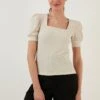 LELA Slim Fit - Blouse - Stone -Lela 94b22c5a54c0444ab6f5272ed5717588