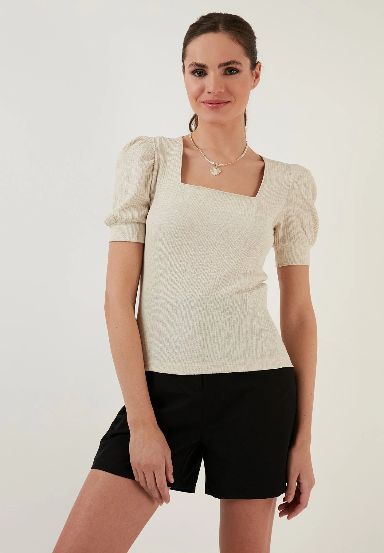 LELA Slim Fit - Blouse - Stone 3 LELA Slim Fit - Blouse - Stone