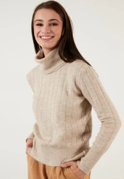 LELA Regular Fit - Trui - Beige -Lela 9517b1c632ad4a3e8a4819fd231fad98