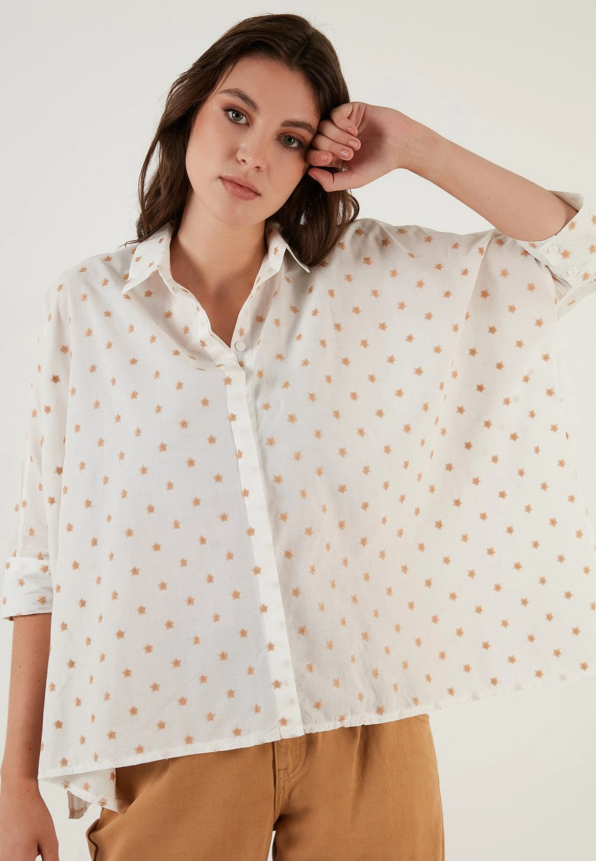 LELA Overhemdblouse - Camel 3 LELA Overhemdblouse - Camel