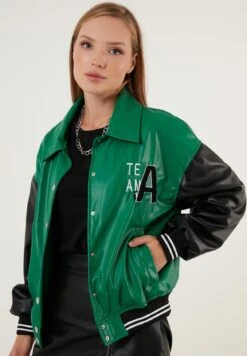 LELA Loose Fit - Imitatieleren Jas - Benetton Color -Lela 9a20dbcd6a8b4d3da00013c814e714a0