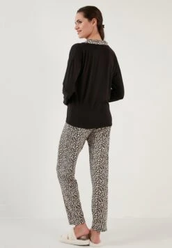 LELA Soft Touch - Pyjama - Leopard Black -Lela 9dae2d069f4846f1ad632c9bec777a93