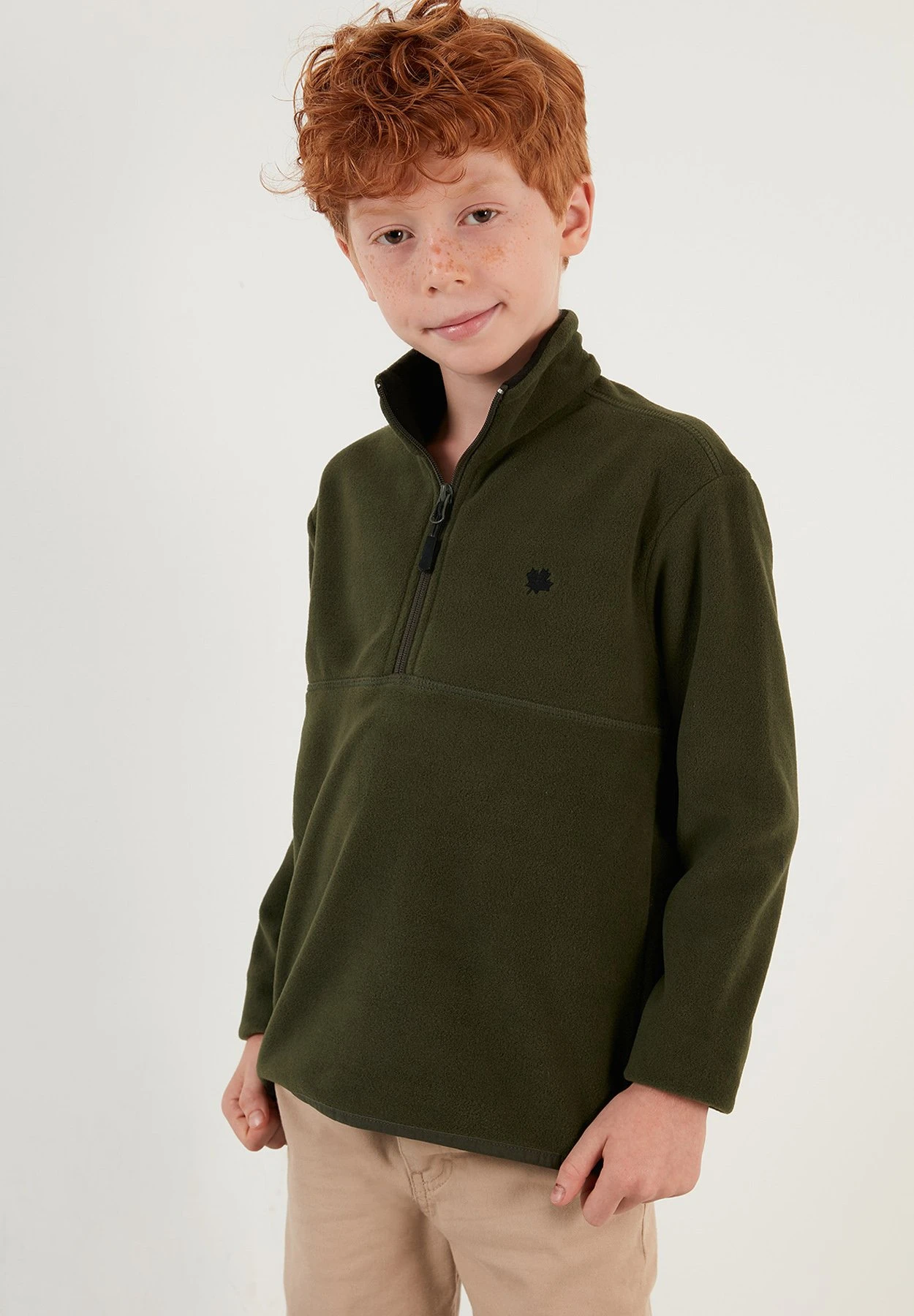 LELA Fleece Trui - Khaki 8 LELA Fleece Trui - Khaki - Afbeelding 6