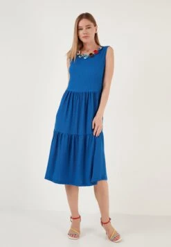 LELA Regular Fit - Jurk - Blue -Lela a27ae9c439ed49549fc01e32c44dc613