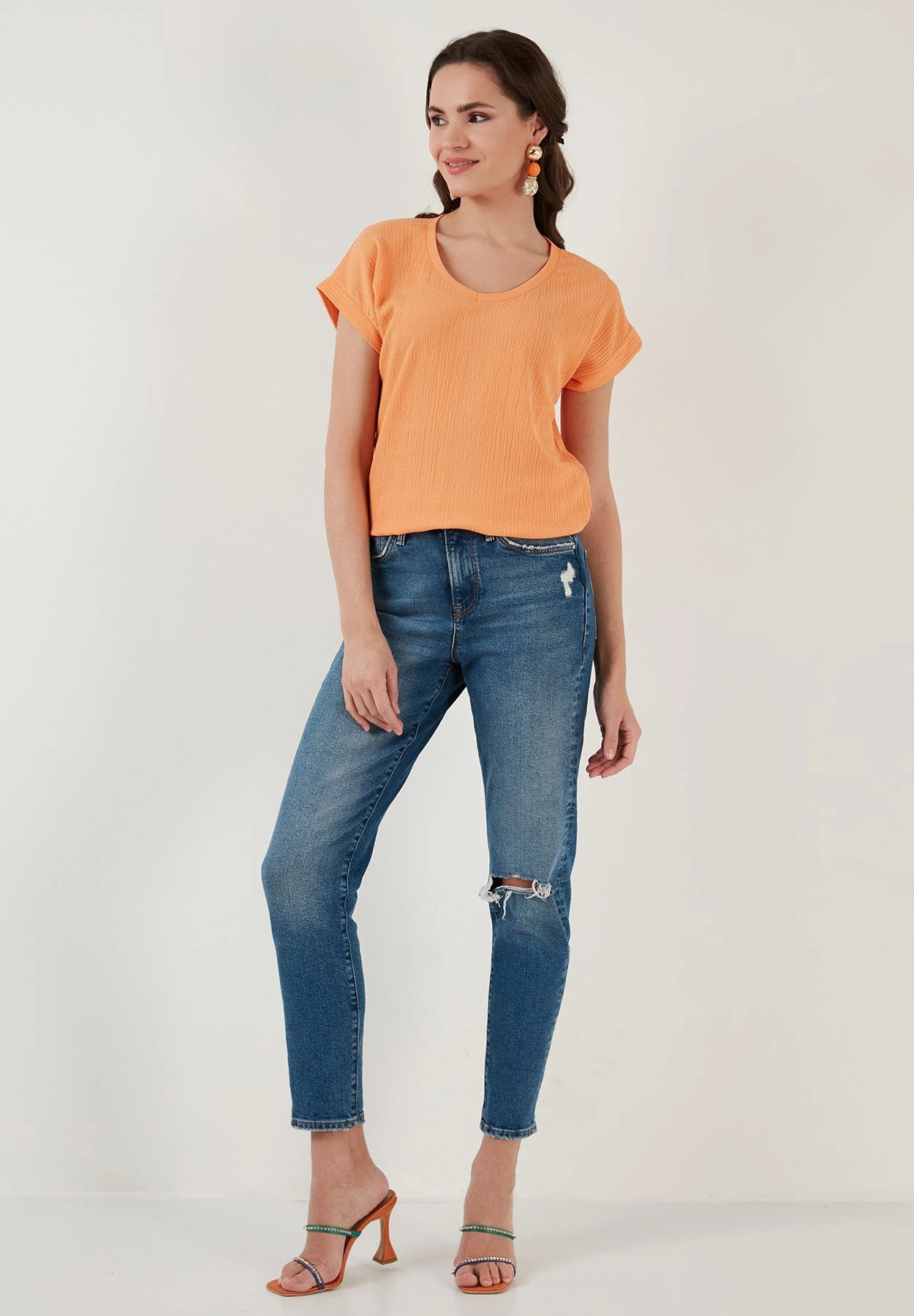 LELA Regular Fit - Blouse - Light Orange 4 LELA Regular Fit - Blouse - Light Orange - Afbeelding 2