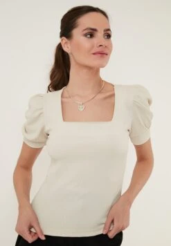 LELA Slim Fit - Blouse - Stone 11 LELA Slim Fit - Blouse - Stone -Lela a6e3986fcd304a5fb5ef50b8859ee65a